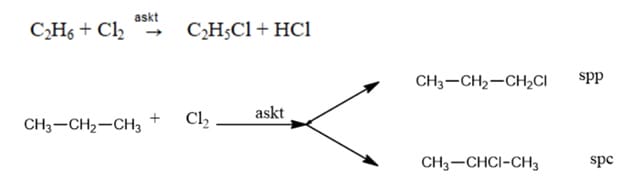 Phản ứng thế halogen được biết đến như một phản ứng đặc trưng của ankan