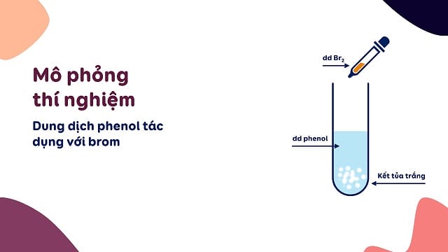 Phenol phản ứng với dung dịch brom có đặc trưng gì?