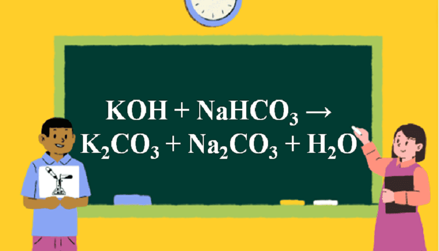 Phương trình phản ứng NaHCO₃ + KOH