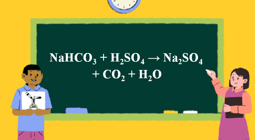 Các sản phẩm bao gồm Na2SO4, khí CO2 và nước