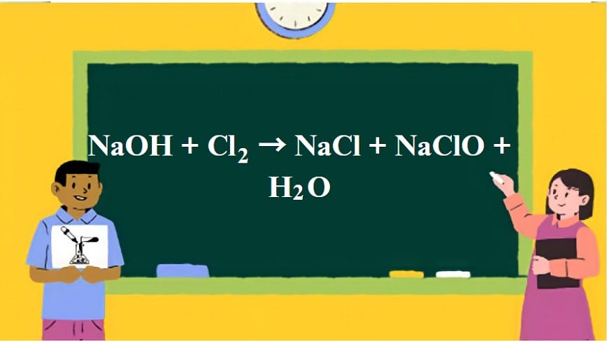 Giải thích cơ chế của phản ứng NaOH + Cl2
