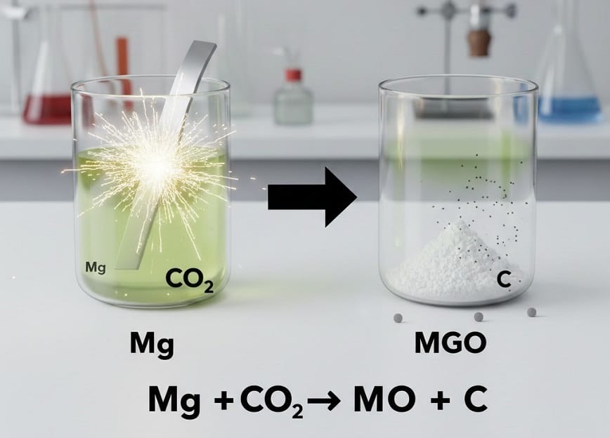 Mg + CO2 tạo ra sản phẩm gì?