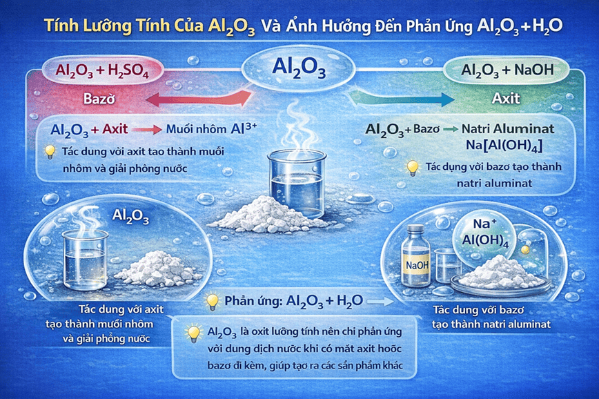 Đặc tính của Al₂O₃ khiến cho phản ứng không xảy ra dễ dàng