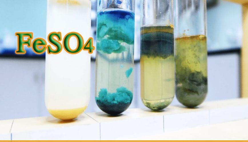 Thí nghiệm dẫn khí Cl2 vào dung dịch FeSO4