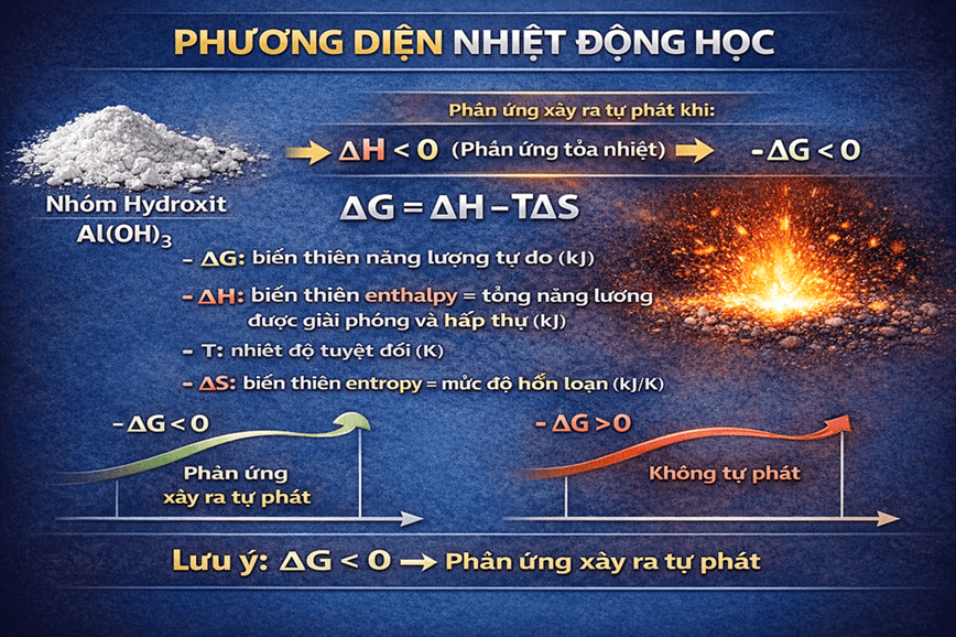 Tổng quan diễn biến xảy ra trên khía cạnh nhiệt động học của phản ứng