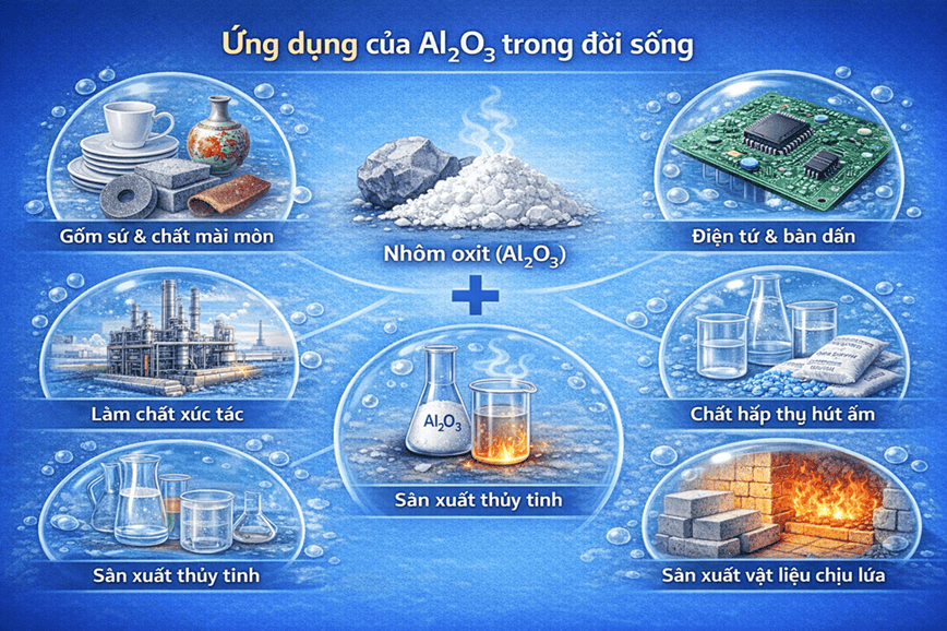 Ứng dụng thiết thực của Al₂O₃ trong đời sống ngày nay