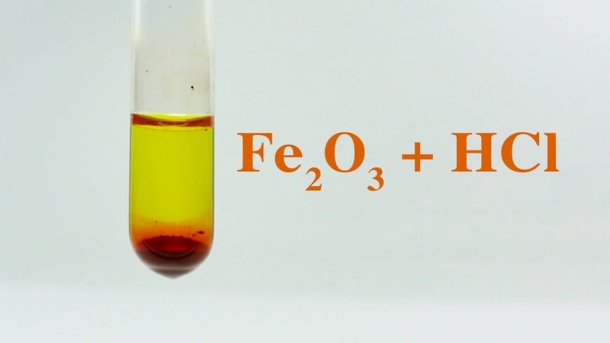 Phản ứng Fe2O3 + HCl có hiện tượng gì nổi bật?