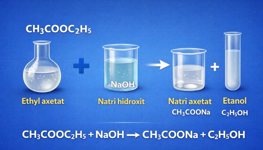 Vì sao CH₃COOC₂H₅ + NaOH được gọi là phản ứng xà phòng hóa