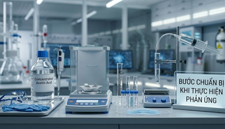Bước chuẩn bị khi thực hiện phản ứng