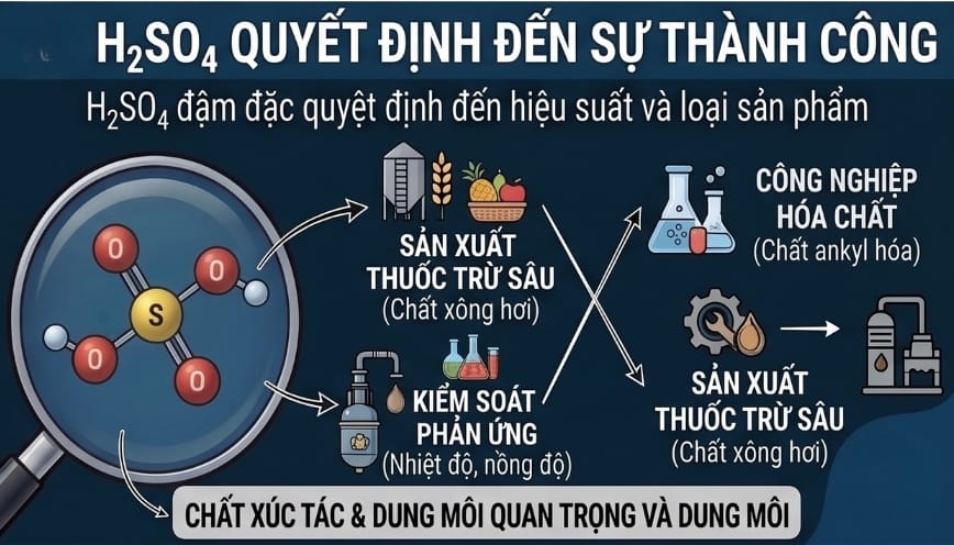 H2SO4 quyết định đến sự thành công của thí nghiệm