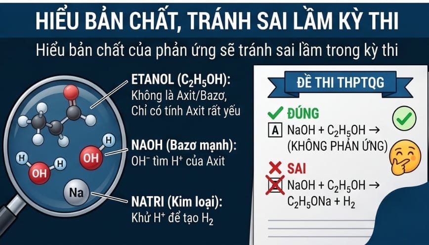 Hiểu bản chất của phản ứng sẽ tránh sai lầm trong kỳ thi