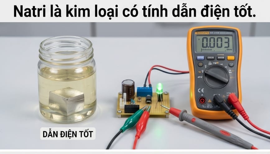 Natri là kim loại trong tự nhiên có tính chất dẫn điện tốt