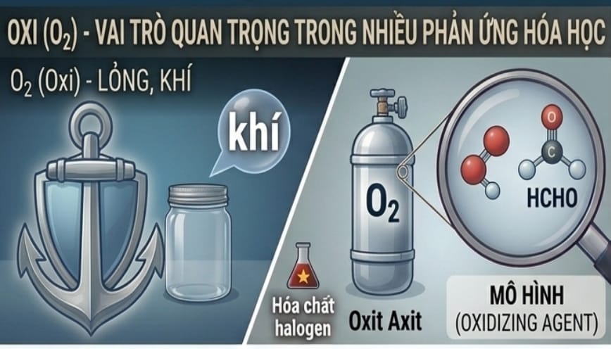 Oxi đóng vai trò quan trọng trong nhiều phản ứng hóa học