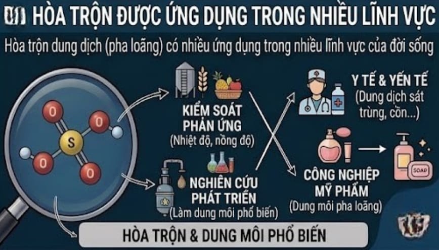 Quá trình hòa trộn được ứng dụng trong nhiều lĩnh vực của đời sống