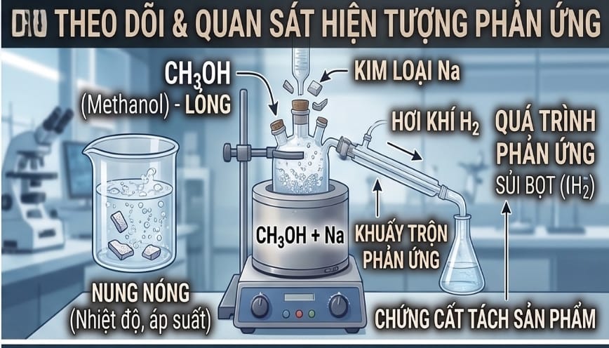 Theo dõi và quan sát các hiện tượng trong suốt quá trình